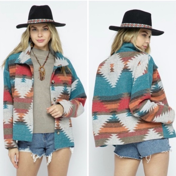 Distressed Button Down Shacket - Picture 4 of 6